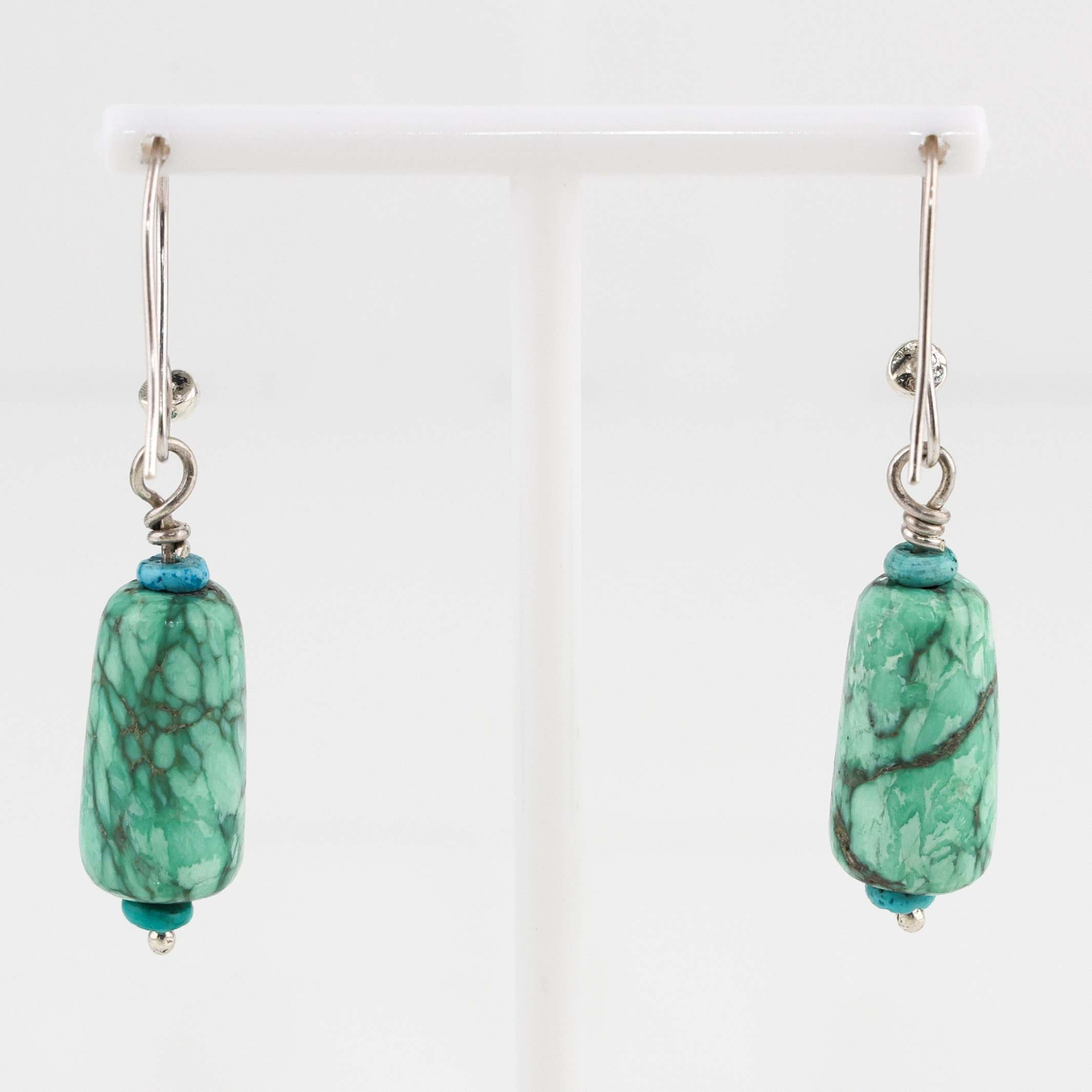 Variscite and Turquoise Earrings - Image 2